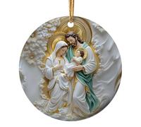 Nativity Christmas Decorations, Acrylic Nativity Ornaments, Nativity Scene Christmas Decoration, Religious Christmas Tree Ornaments, Vintage Birth of Jesus Christian Ornaments (B-3)