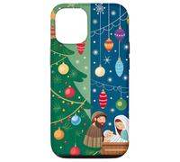 Nativity Christmas Tree Lights with Baby Jesus Manger Scene Case for iPhone 12/12 Pro