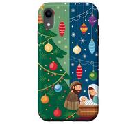 Nativity Christmas Tree Lights with Baby Jesus Manger Scene Case for iPhone XR