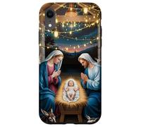 Nativity Christmas Tree Lights with Baby Jesus Manger Scene Case for iPhone XR