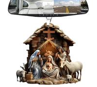 Nativity Christmas Tree Ornaments, Nativity Scene Ornaments,the Birth Of Jesus Decor,Holy Family Christmas Ornament Acrylic Home Decor, Sturdy Memorial Ornament For Family