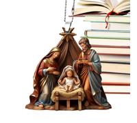 Nativity Christmas Tree Ornaments, Nativity Scene Ornaments,the Birth Of Jesus Decor,Holy Family Christmas Ornament Acrylic Home Decor, Sturdy Memorial Ornament For Family