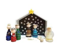 Nativity Craft Kit, Buttons Crafting Kit, Decorative Holiday DIY Craft Set with Nativity Scene Design, Creative Handmade Activity Kits, Indoor Outdoor Seasonal Crafts Decor for Use