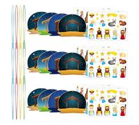 Nativity Crafts for Kids | 36pcs Christmas Holiday Decoration Stickers Set Nativity Scene Decals Crafting Material Children Toy