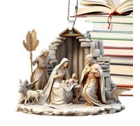 Nativity Decoration for the Christmas Tree, Nativity Decoration | The Birth of Jesus, Nativity Tree Decoration, 3D Acrylic Nativity Pendant, Festive, Stable Memorial for Home