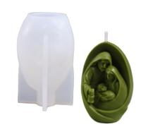 Nativity Figures Candle Moulds - 3D Mould for Jesus Family Christmas Nativity Scene Figures | Durable Christmas Moulds Made of Silicone | For Aromatherapy Fondant Chocolate Resin Arts and Crafts DIY