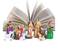 Nativity Figures Set Nativity Figurine Set Holy Family Nativity Figurine Statue Resin Decoration Tool for Living Room Shop Bedroom Study