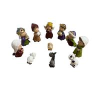 Nativity Figurines - Christmas Ornament Set | Sacred Birth Of Jesus Sculpture Decoration For Desk, Nightstand, Bookshelf, Window Sill, Fireplace Mantle, Living Room, Church, Or Group Display