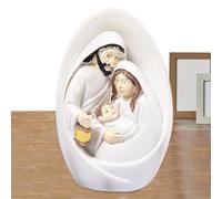 Nativity Figurines, Resin Jesus Nativity Scene Collection 4in | Religious Craft Statue Decoration for Christian Figures Collectible Fireplace Fireplace Indoor Mantle