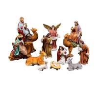 Nativity Figurines - Resin Nativity Scene Sculpture, Christmas Resin Sculpture | Resins Holy Family Figurine Craft for Christmas Church Groups Fireplace Display Cabinet Nightstand Desk Window Sill