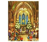 Nativity in Church Richard Sellmer Advent Calendar 355 x 265 mm glitter