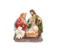 Nativity Jesus Statue, Christmas Scene Figurine, Holiday Tabletop Decor, Resin, Inspirational Religious Accent, Compact Shelf Display Piece, Classic Finish, for Home Desk Apartment or Farmhouse