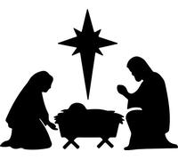 Nativity MANGERS Christ A4 190 Micron Mylar Stencil