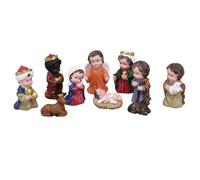 Nativity Nativity Figurine Set - Resin Christmas Ornaments, Miniature Sacred Sculpture, Delicate and Detailed Hand Crafted Sacred Decoration Piece | Elegant Nativity Figurine