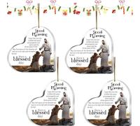 Nativity Ornaments for Christmas Tree, Acrylic Religious Christmas Ornaments, 2D Flat The Birth of Jesus Pendant, Religious Catholic Christian Gifts Church Party Favors (4, A)
