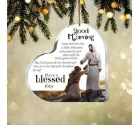 Nativity Ornaments for Christmas Tree, Acrylic Religious Christmas Ornaments, 2D Flat The Birth of Jesus Pendant, Religious Catholic Christian Gifts Church Party Favors (1, A)