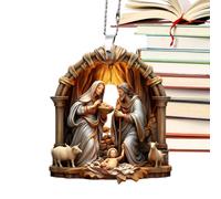 Nativity Ornaments,the Birth of Jesus Decor | Acrylic the Birth of Jesus Decor, Festive Sturdy Home Decor for Family Christmas