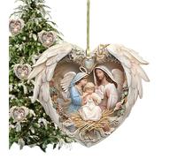 Nativity Pendant, 2D Acrylic Catholic Ornaments, Nativity Scene Ornaments For Christmas Tree, Christmas The Nativity Day Pendant Ornament Scene Ornaments For Tree Winter Decorations Indoor Outdoor