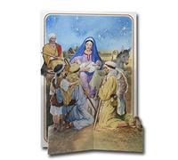 Nativity - Pictoria Press 3D Pop Up Christmas Greeting Card - Crib Scene