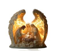 Nativity Scene, 2D Acrylic Newborn Flat Christmas Scene Desktop Decorations Office Table Home Decor Christian Gifts (04)