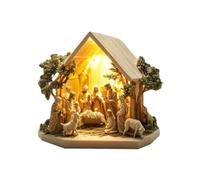 Nativity Scene, 2D Acrylic Newborn Flat Christmas Scene Desktop Decorations Office Table Home Decor Christian Gifts (01)