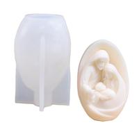 Nativity Scene 3D Shape Jesus Family Mould Heat Resistant Candle Moulds for Easy Release - Craft Creation for Chocolate Fondant Soap