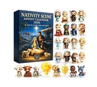 Nativity Scene Advent Calendar 2026, 24 Days Christmas Countdown Blind Box
