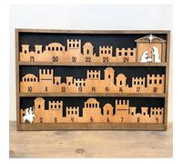 Nativity Scene Advent Calendar 2026-25 Days Movable Characters, Wooden Christmas Decorations & Ornaments, Religious Christian Gifts for Men Women