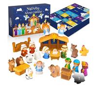 Nativity Scene Advent Calendars 2025,25 Days Christmas Advent Calendar Christian Kids Nativity Set, Traditional Religious Scene for Children Teenagers Boys Girls (1PC)