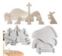 Nativity Scene Candle Mold | Reusable Silicone Molds for Nativity Scene Decoration | Versatile Home Decor for Christmas and Thanksgiving Celebrations | Ideal for Craft Projects and Festive Events