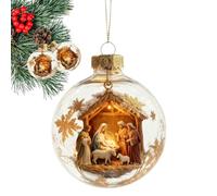Nativity Scene Christmas Decoration, Hanging Decoration Piece as a Keepsake, Nativity Scene Pendant Decoration Piece, for Teenagers, Students, Women, Girls, Collectors, Window, Door, Wall