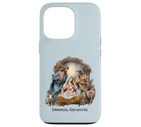 Nativity Scene Christmas Emmanuel, God with Us Xmas Case for iPhone 13 Pro