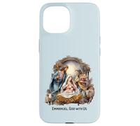 Nativity Scene Christmas Emmanuel, God with Us Xmas Case for iPhone 15