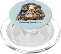 Nativity Scene Christmas Emmanuel, God with Us Xmas PopSockets PopGrip for MagSafe