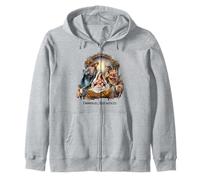 Nativity Scene Christmas Emmanuel, God with Us Xmas Zip Hoodie