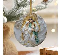 Nativity Scene Christmas Tree Decorations | Acrylic Jesus Pendants Christmas Ornaments | Hanging Religious Nativity Ornaments For Fireplace Window Tree Decoration