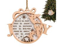 Nativity Scene Christmas Tree Ornaments, Wooden Nativity Christmas Ornament, Nativity Scene Christmas Tree Decoration, Christmas Nativity Ornaments, Christ Nativity Of Jesus Ornament For Home