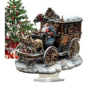 Nativity Scene Decoration - Two-Dimensional Birth of Jesus Christ Ornament, Religious Festive Sign with Base, Detailed Scene with Stylish Design, Christian Home Display for Mantle