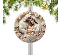 Nativity Scene Decorations - 2D Acrylic Religious Party Decoration | Jesus Ornaments For Christmas Tree - For Men Family Friend Colleague Teacher