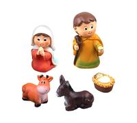 Nativity Scene Figurine Set,Table Holy Family Christmas Set Of 5 Ornaments | Nativity Miniatures Statue For Mantle Shelf Centerpieces Decorations Religious Holiday Supplies