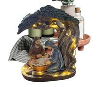 Nativity Scene | Holy Family Religious | Christmas Decorations For Christmas Tree And Nativity Scene | For Shelf Mantle Fireplace Bedroom Living Room Office School Farm Holidays