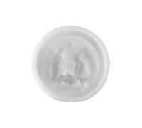 Nativity Scene Mold - Jesus Birth Gypsum Moulds | Easy Release 3D Round Craft Silicone Christmas Mold for Soap Candle Baking Plaster Resin Wax Fondant Decoration Projects