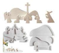 Nativity Scene Molds, Nativity Silicone Mold, Nativity Candle Mold, Christmas Nativity Mold, Nativity Scene Sculpture Mold, Silicone Candle Mold, Reusable Nativity Mold