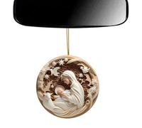 Nativity Scene Ornament | 2D Flat Christmas Tree Ornaments,Jesus Design Car Easter Nativity Prayer Sign For Religious Decoration