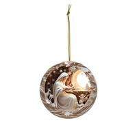 Nativity Scene Ornament, Jesus Car Ornament | 2D Flat Christmas Tree Ornaments - Acrylic Flat Prayer Sign for Easter Nativity Scene Indoor Home Vessel