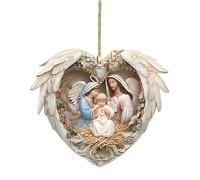 Nativity Scene Ornaments | 2D Acrylic Nativity Scene Pendant | Christmas Decorations Christian Ornament for Christmas Tree