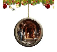 Nativity Scene Ornaments,2D Acrylic Religious Christmas Ornaments | Nativity Ornament Christian Christmas Decorations Creative Religious Pendant for Tree Car