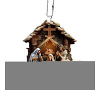 Nativity Scene Ornaments - Elegant Acrylic Hanging Figurines, Sacred Christmas Decorations | Stunning Birth of Jesus Ornament with Sturdy Construction for the Tree