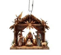 Nativity Scene Ornaments - Elegant Acrylic Hanging Figurines, Sacred Christmas Decorations | Stunning Birth of Jesus Ornament with Sturdy Construction for the Tree