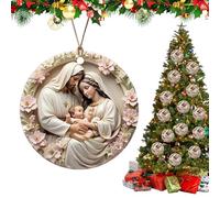 Nativity Scene Ornaments - Flat Acrylic Holiday Keepsake, 2D Nativity Scene Decoration, Lightweight Acrylic Ornament, Easy to | For Family, Friends, Coworkers, Women, Men, and Holidays